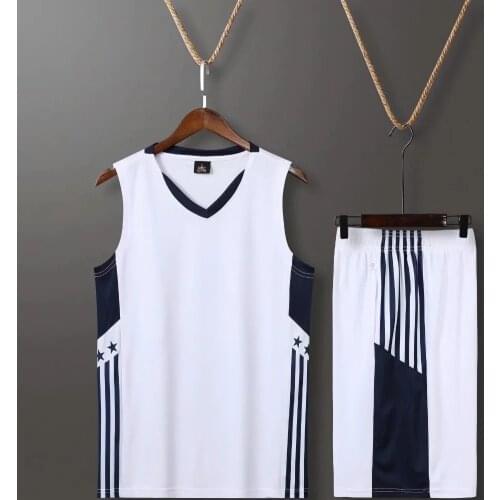 Throwback basketball training jersey set 2020 adult men college team tracksuits breathable basketball jerseys uniforms custom