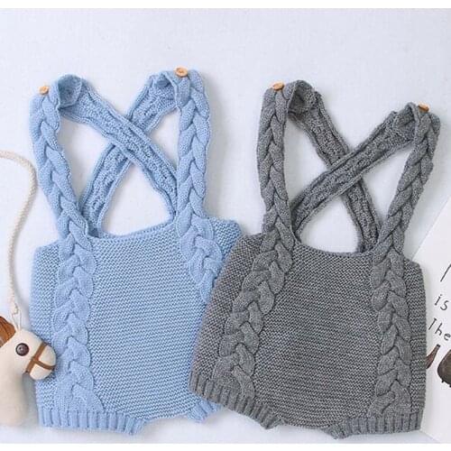 2020 New Spring Newborn Baby Boys Girl Bodysuits Toddler Baby Knitted Jumpsuit Sleeveless Simmer Baby Boys Lovely Bodysuits