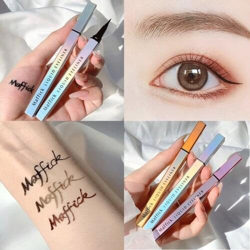 Waterproof Eyeliner Pencil Natural Black Blue Brown Quick Dry Long Lasting Not Blooming Colorful Liquid Eyeliner Cosmetics