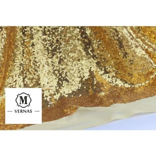 High Quality African Lace Fabric French Lace Tulle With Sequin Gold Nigerian Lace Fabric For Wedding Sewing Accessories M1041