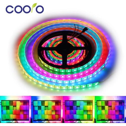 WS2812B LED Strip Individually Addressable RGB Smart Pixel Strip 1m/2m/3m WS2812 IC Digital LED Strip Waterproof 5V 30/60leds