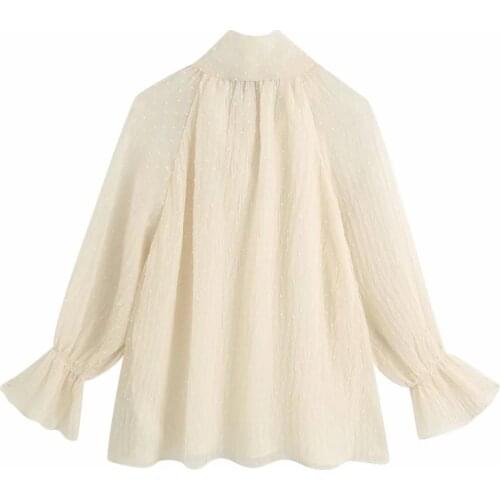 XNWMNZ Polka Dot Blouses