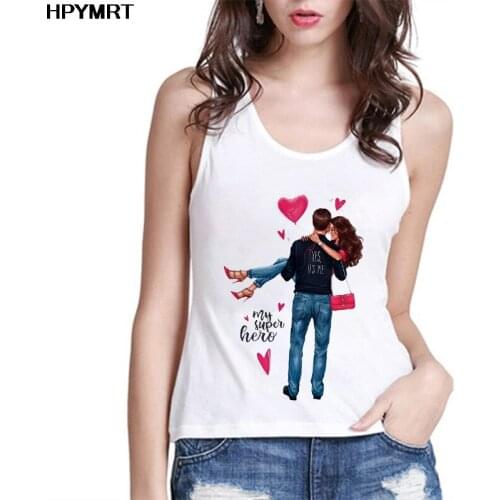 New Summer Sexy Sleeveless Tee Beauty Printed Lady Tank Tops Womens Graphic Female T-Shirt Vest Top Clothing Women Streetwear