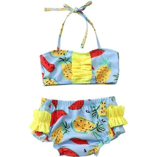 2020 new European and American pineapple baby baby child split leak-proof swimming diapers swimming underwear XYY-85