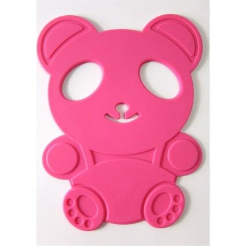 50 pcs Little Bear silicone placemats insulation pad restaurant eat mat no-slip baking mat