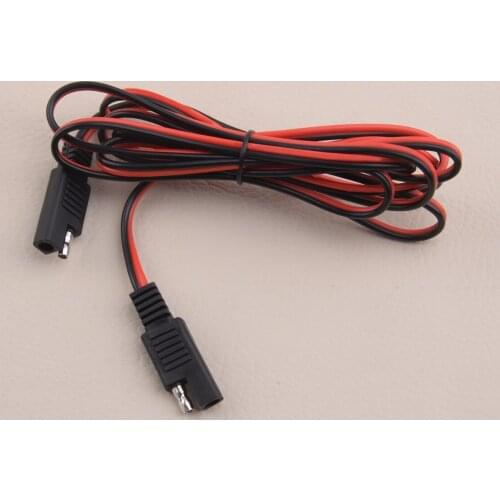 Car Universal 2m SAE to SAE Connector Extension Cable DC Power 18AWG Solar Battery Harness Accessories