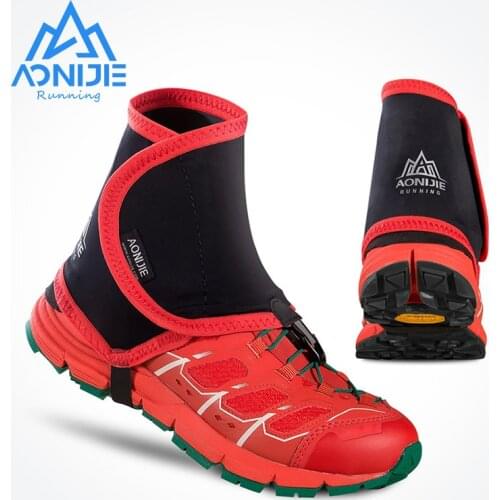 AONIJIE E940 E941Outdoor Unisex High Trail Reflective Gaiters Protective Shoe Covers For Running Marathon Prevent Sand Stone
