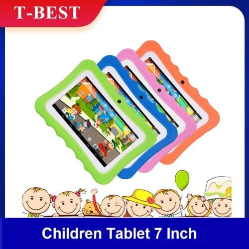 Children Tablet 7 Inch Display Screen Dual Camera Android Quad-core WiFi Version Early Educational Learning Machine for Children
