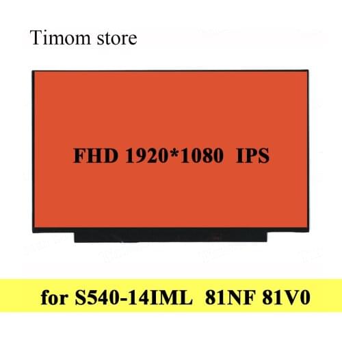 For ideapad S540-14IML 81NF 81V0 Lenovo S540 14IML LCD Screen Matrix 1920 1080 Full HD IPS Matte Panel Without Screw Holes 30pin