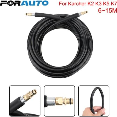 FORAUTO Car Washer Water Cleaning Extension Hose 6 10 15 meters Water Hose for Pressure Cleaner For Karcher K-series