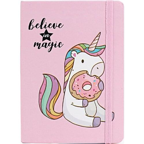 Creative Kawaii Unicorn Hardcover Notebook A5 96Sheets Diary Cute Notes Book For Kids Gift Korean Stationery School Supplies
