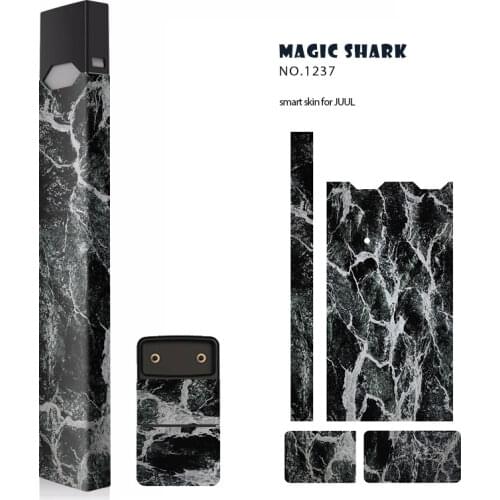 Magic Shark 2021 New Arrival Ultra Thin Moon Sky Star Space Film PVC Sticker Case Cover For Juul Skin Vape Case