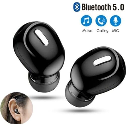 Mini Wireless Bluetooth 5.0 Earphone in Ear Sport with Mic Handsfree Headset Earbuds For Samsung Huawei All Phone Earphones