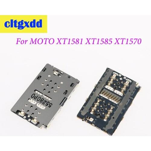 Cltgxdd New SIM card Reader Socket Connector module For Motorola Droid Turbo2 For MOTO X Force XT1580 XT1581 XT1585