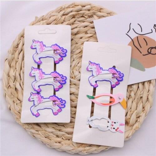 2020 Spring And Summer New Childrens Hairpin Cartoon Iron BB Clip Hair Accessories