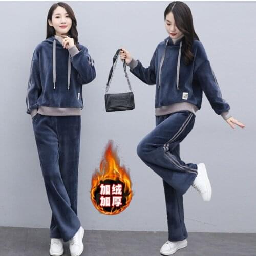 2021 Spring Autumn New WomenS Two Piece Set Outfits Sweatsuit Female Suit Track Suit Ladies Hoodies and Pants Tracksuits Q10