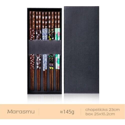 1 Pair Japanese-style Reusable Handmade Bamboo Natural Wood Chopsticks Sushi Food Tortoise Mallas Wood Flower Wooden Chop sticks