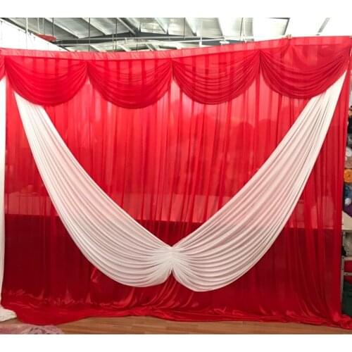 Customized Size Colors Design wedding backdrop curtain with swag backdrop/ wedding decoration romantic stage curtains