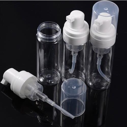 10PCS 50ml Transparent Empty Spray Bottles Plastic Foaming Dispenser Refillable Container Cosmetic Spray Clear Bottle