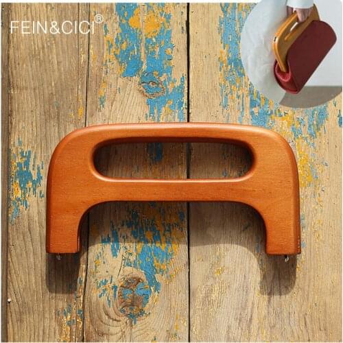 Purse frame natrual wood wooden big clasp handles sewing frame kiss Clasp with screws inside handbag accessories parts new