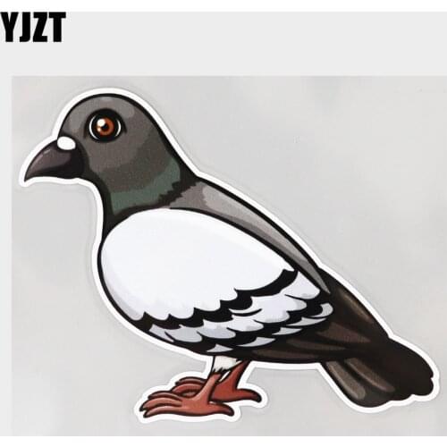 YJZT 14.2CM×11.1CM A Lovely Pigeon Of High Quality Car Sticker PVC Decal 11C-0316
