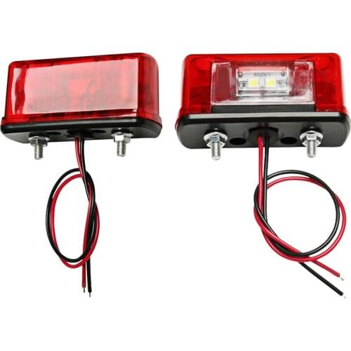 Waterproof Car 4 LED Tail Light Rear Lamp Pair Boat Trailer 10-30V Rear Parts for Trailer Truck Car Lighting License Plate Light