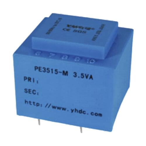 PE3515-M 3.5VA 220V/2*7.5V Expory resign encapsulated safety isolating transformer PCB Welding transformer power transformer