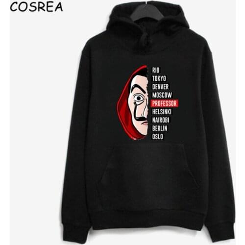 Money Hoodies For Women Plus Size Sweatshirt Autumn Winter Warm Pullover Hooded Money Heist Long Sleeve Hot Hoodies