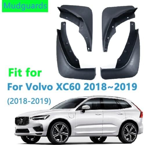 Car Mudguards 4Pcs Front Rear Car Mud Flaps For Volvo XC60 2018 2019 Mudflaps Splash Guards Mud Flap Mudguards Car Accessories