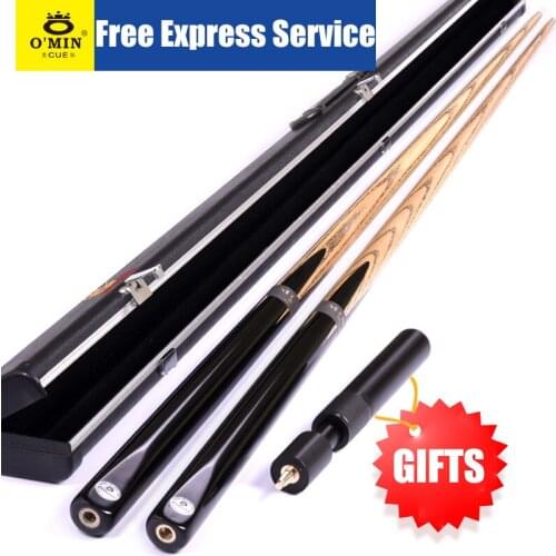 O'Min Classi One piece Billiard Snooker Cue 9.5/10mm Tip Professional Ashwood Shaft High Quality Billar with Excellent Gifts