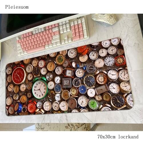 Clock mouse pad large Computer mat 70x30cm gaming mousepad large cheapest padmouse keyboard games pc gamer desk