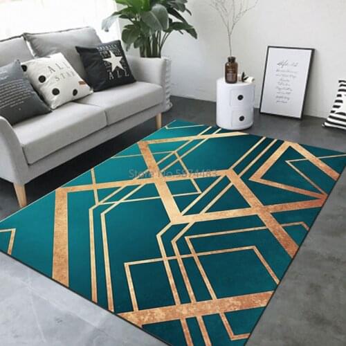 Geometric style home living room carpet New style coffee table sofa cushion geometric rectangular mats