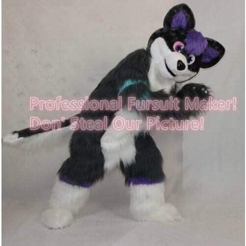 Best Quality Black Dog Mascot Costume Fursuit Cosplay Animal Party Fancy Dress Unisex Cosplay Halloween Christmas GiftsFurry