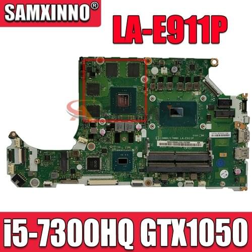 NB.Q2Q11.003 NBQ2Q11003 Laptop DDR4 Motherboard C5MMH / C7MMH LA-E911P w/ i5-7300HQ & GTX1050 V4G For Acer A715-71G Laptops