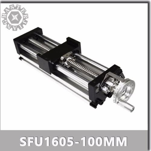 NHK90 SFU1605-100mm Linear Guide Rails CNC Manual Linear Actuator System Module Table 100mm Travel Length Ballscrew Sliding