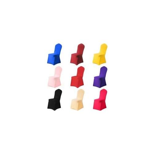 Solid Wedding Banquet Chair Cover Spandex Stretch Elastic Chair Covers Hotel Office Kitchen Dining Seat Covers Christmas Party