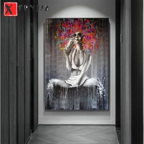 Full square Round drill Diamond embroidery Modern pop graffiti art, girl 5D DIY diamond Painting Cross Stitch Rhinestone Mosaic