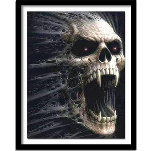 Full Square Drill 5D DIY Diamond Painting "Skull" 3D Embroidery Cross Stitch Rhinestone Home Decor Gift