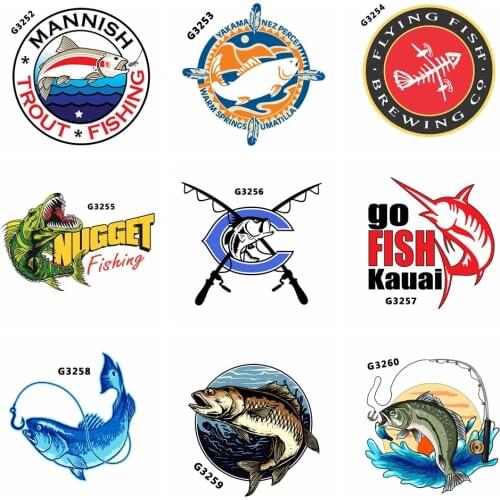 Lovy Fishing Car Sticker Funny Mad Fish Decal Window Decoration Vinyl Stickers Motorcycle Accessories