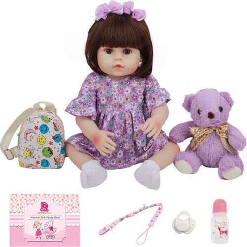 19 Inch Lifelike Bebe Reborn Doll Full Silicone Vinyl Body Fantasy Realistic Newborn Baby For Childrens Day Gifts Present 48CM