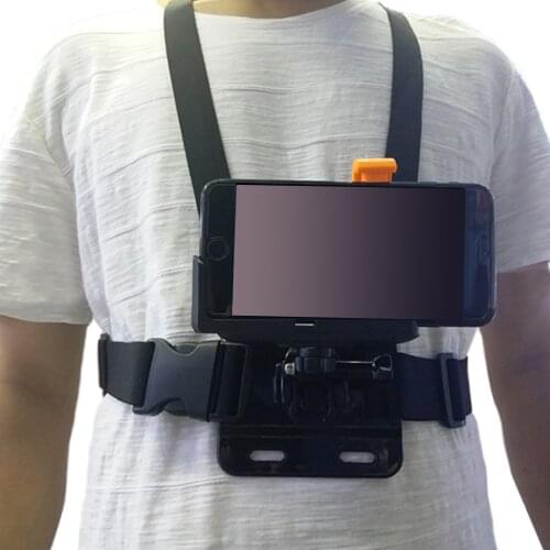Gosear Adjustable Chest Mount Harness Strap w\\\/ Phone Quick Clip Holder for iPhone GoPro Hero 6 4 3+ SJCAM YI Camera Accessory