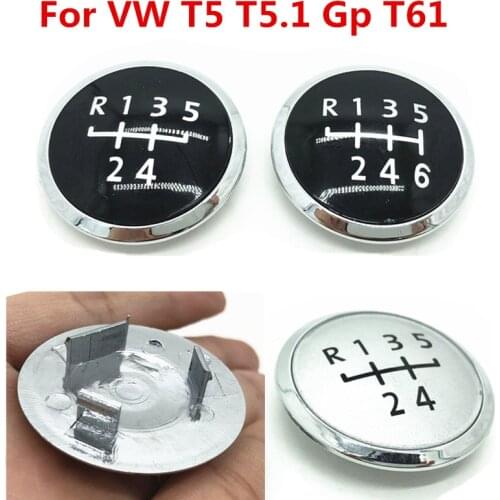5/6 Speed Gear Shift Knob Stick Cover Cap Emblem Badge For Volkswagen VW Transport T5 T5.1 Gp 2003-2011 Car Styling Accessories