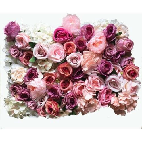 SPR DARK PINK Weddig Rose Flower Wall Panel Backdrop for Baby Show