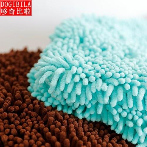 Dog absorbent towel big dog bath towel fiber chenille bath towel small and medium sized dog bath absorbent