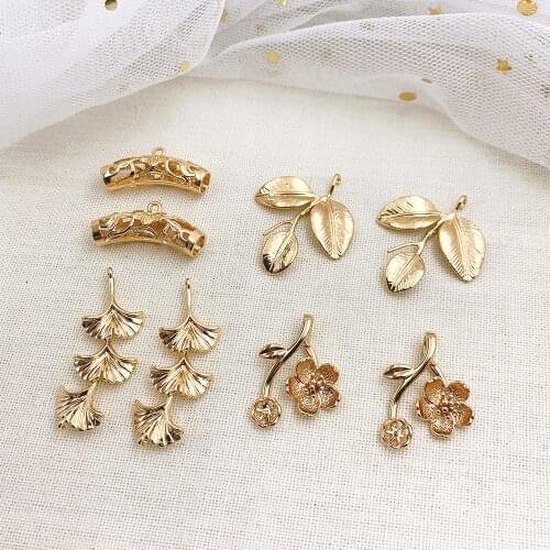 HAOSAW 4Pcs/Lot Choose/Leaf/Flower Shape/Earring Jewelry/Multi Designs/Charms/Hand Made/DIY Making/Pendant/Jewelry Findings