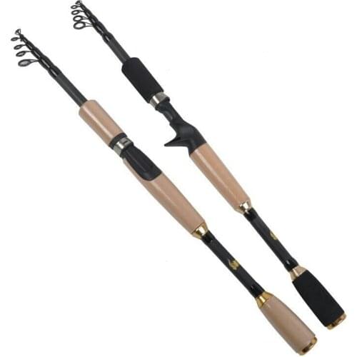 1.8/2.1/2.4/2.7M carbon lure fishing rod portable short section telescopic sea fishing rod fishing gear export
