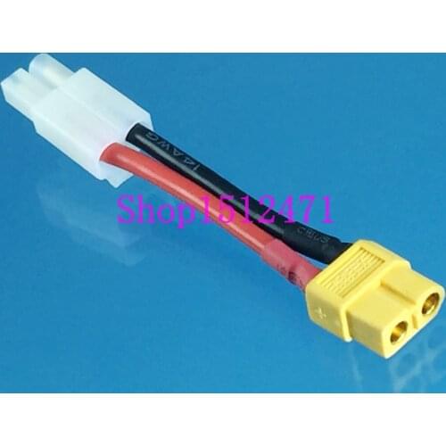 1Pcs Female XT60 XT-60 Connector to Male TAMIYA Adapter with 14awg Wire