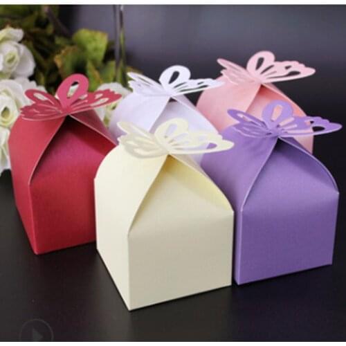 10 Pcs DIY Wedding Candy Box Decoration Paper Favors Gifts Boxes Party hot sale Wedding Butterfly Candy Box For Baby Shower