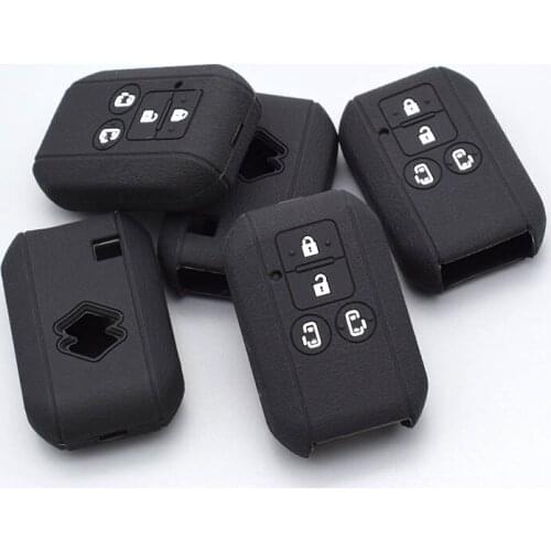 10 units Silicone Car Key Cover FOB Case for Suzuki Swift Wagon R Japan Monopoly 4 Buttons Remote Key Case Car Styling