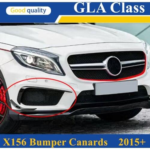 14-16 X156 GLA Class GLA200 GLA220 GLA250 GLA260 GLA45 ABS Front Bumper Splitter Spoiler Canards Lip Spoiler- 2/2/4 to Choose